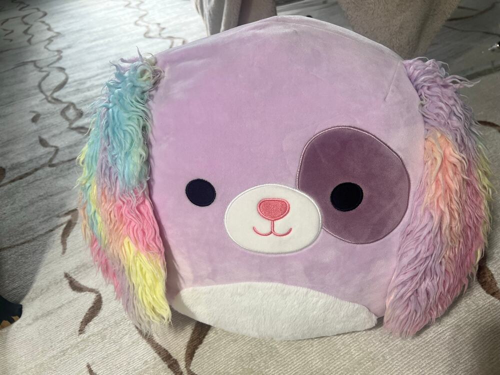 SQUISHMALLOW Official BARB THE DOG Large 16 inch Plush Puppy, Stuffed Animal EUC